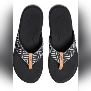 Reef Black and White Flip Flops